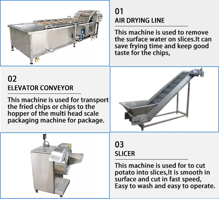 Potato Chips Frozen Fries Processing Plant Production Line