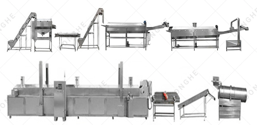 300-500kg Automatic Crispy Potato Chips Making Machine Price Snack Food Production Line