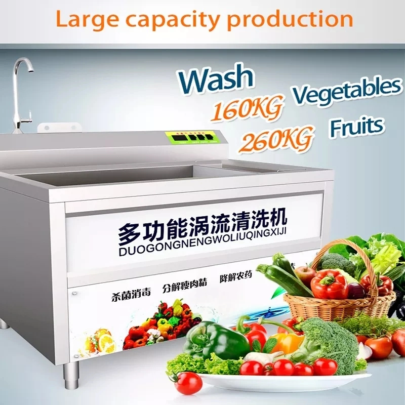 Commercial Wholesale High Quality Stainless Steel Hydroxyl Fruit and Vegetable Washing Machine/Fruit Vegetable Washer