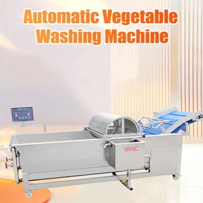 Neue Obst-Gemüse-Karotten-Kartoffel-Ingwer-Apfel-Blasenwaschmaschine mit automatischem Bandhebesystem