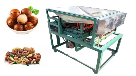 Automatische Maschine zum Knacken von Macadamianüssen. Nussöffnungsmaschine