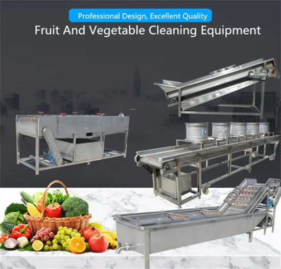 1-3 T/H 380V Obst-Gemüse-Waschmaschinen-Reinigungsmaschinen-Waschproduktlinie