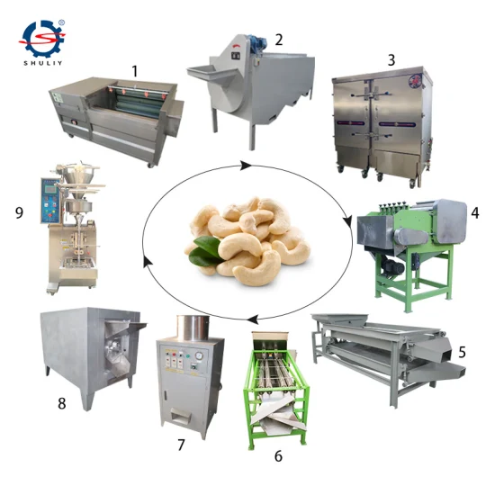 Automatische Cashew-Verarbeitungsmaschine Preis Cashewnuss-Schälmaschine